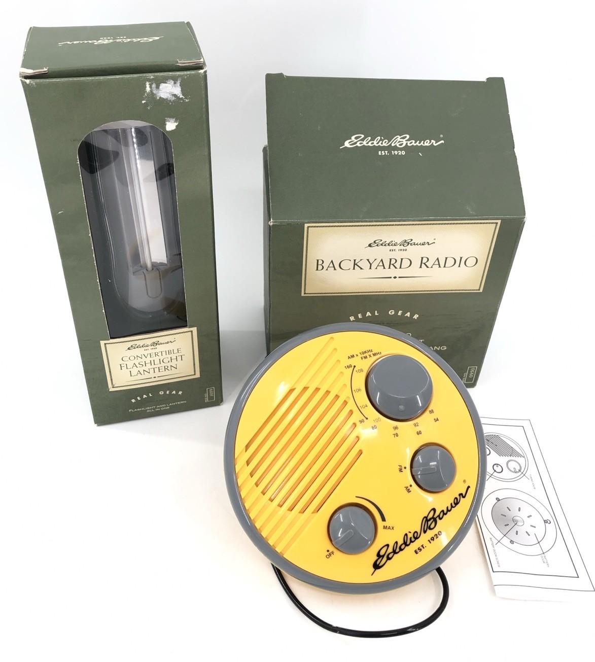Eddie Bauer backyard Radio Convertible Flashlight Lantern NOS Real Gear Outdoor