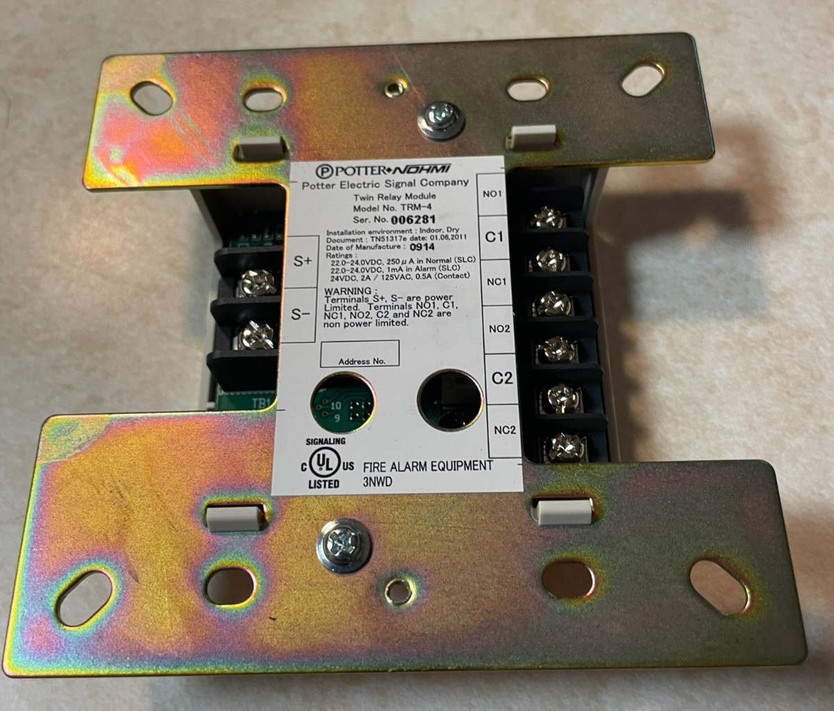 Potter / NOHMI TRM-4 Twin Relay Module - NIB