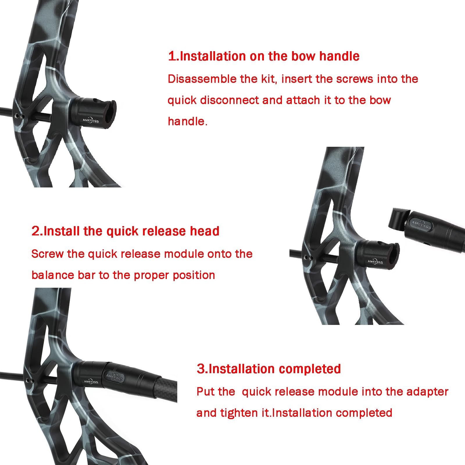 Bow Stabilizer Quick Disconnect, 0/5/8/10 Degree Quick Disconnect