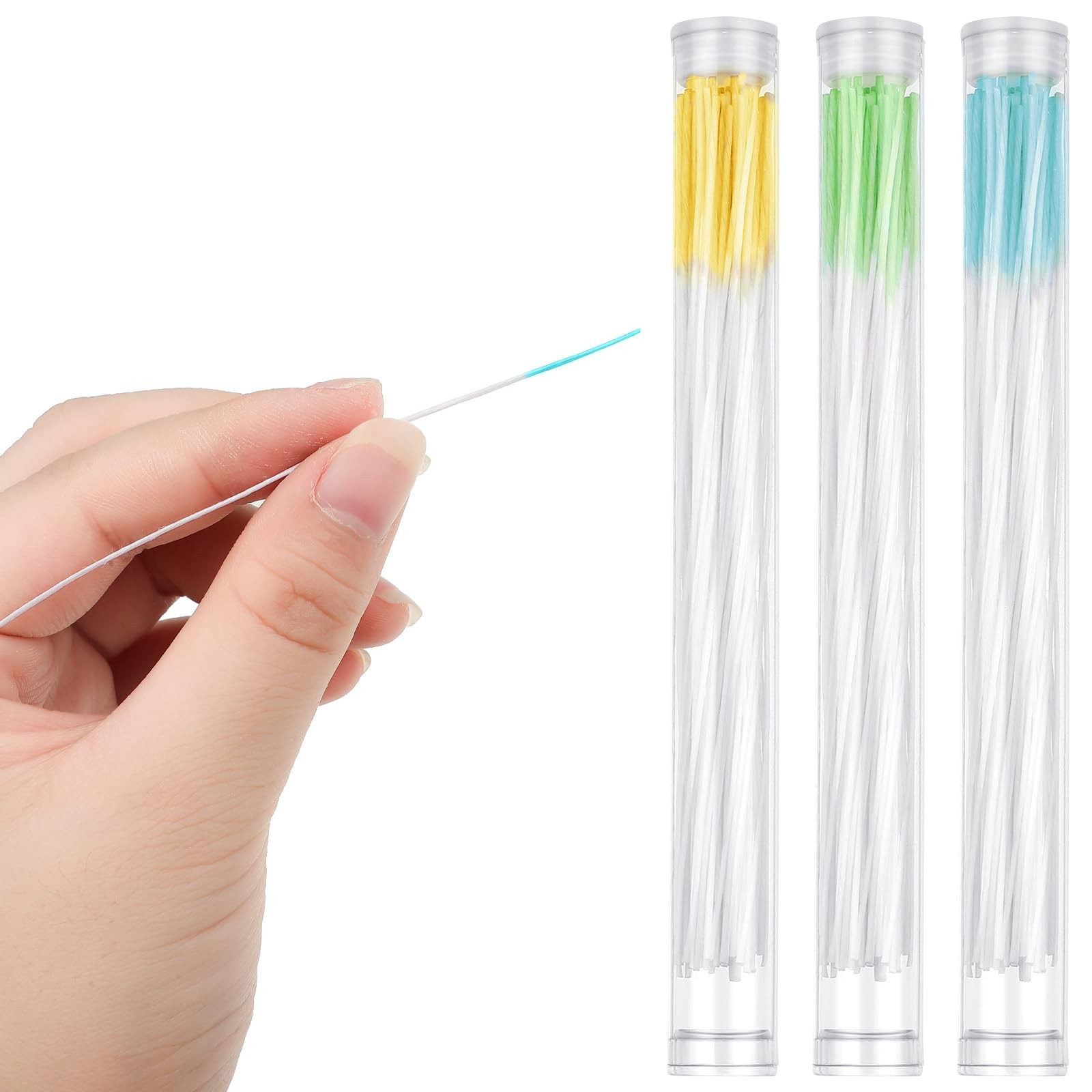 Maitys 180 Pcs Earrings Hole Cleaner, Piercing Cleaner Yellow, Green, Blue