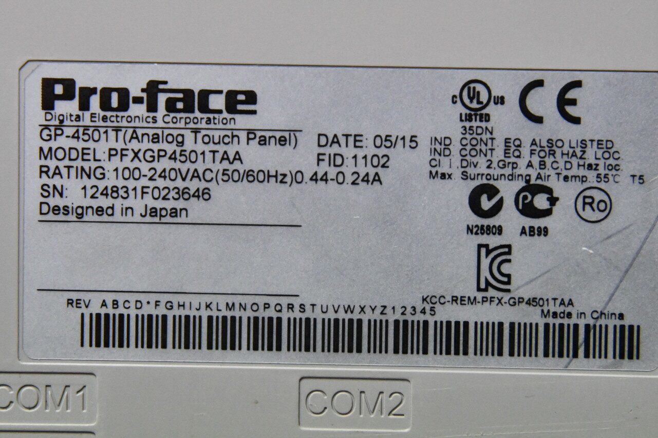 PRO-FACE PFXGP4501TAA TOUCH SCREEN GRAPHIC PANEL