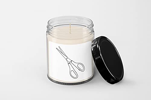 Scissors Vector Candle - Soy Wax Candle - Hand Poured Candle