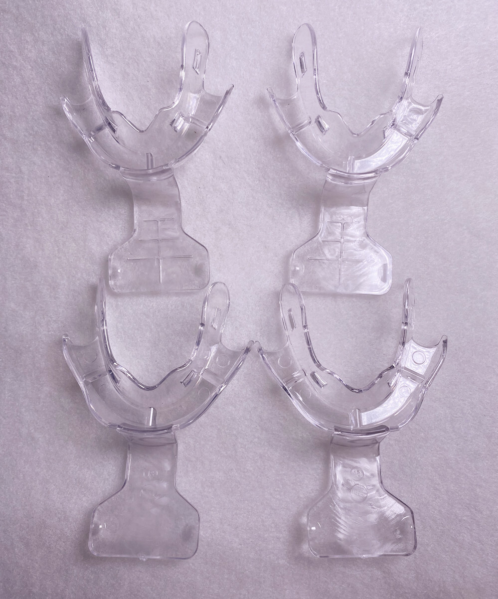 10Pcs Dental Tray FCB Edentulous Jaw Frame Cut Back Impression Trays Dispenser