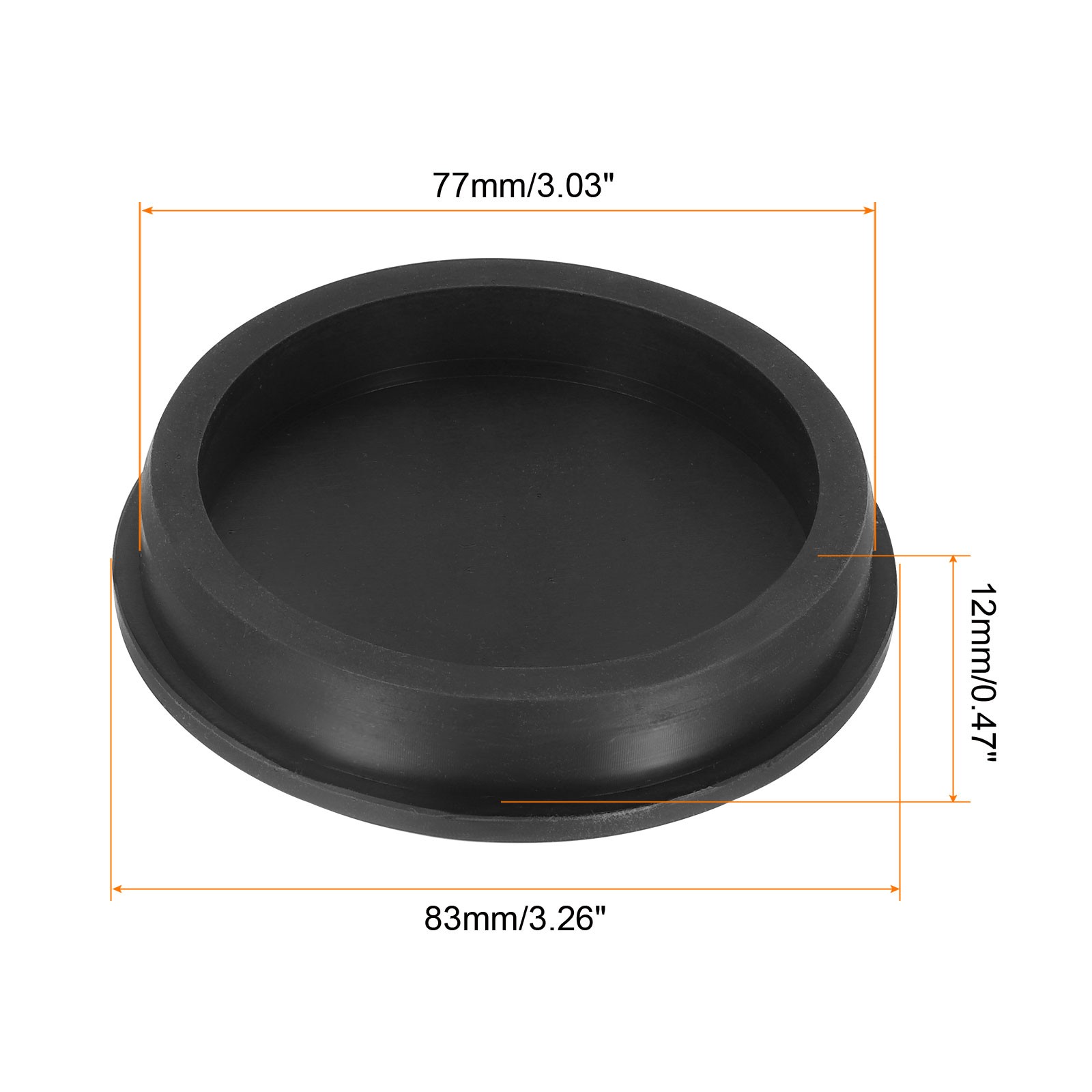 83x12x77mm High Temp Silicone Plug T Shape Rubber Stopper, Black