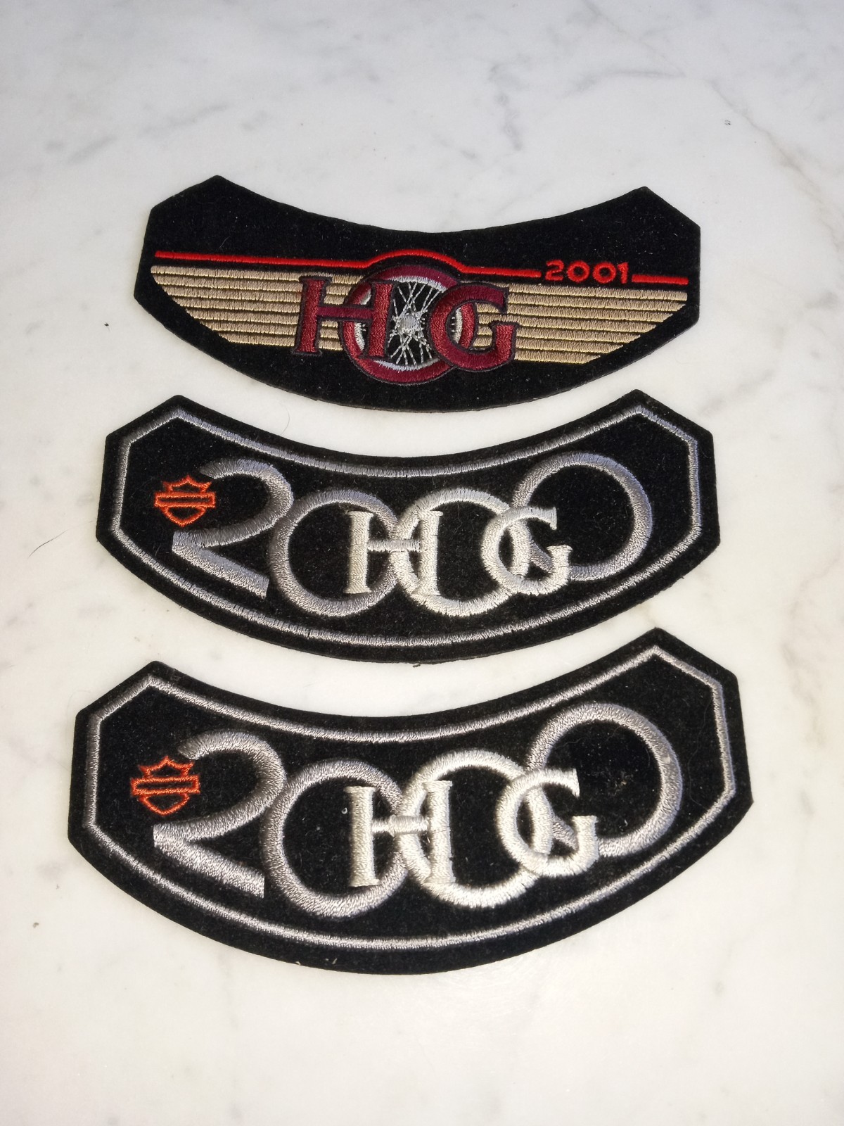 Harley Davidson Patches 2000/2001 3"X 7" Lot Of 3