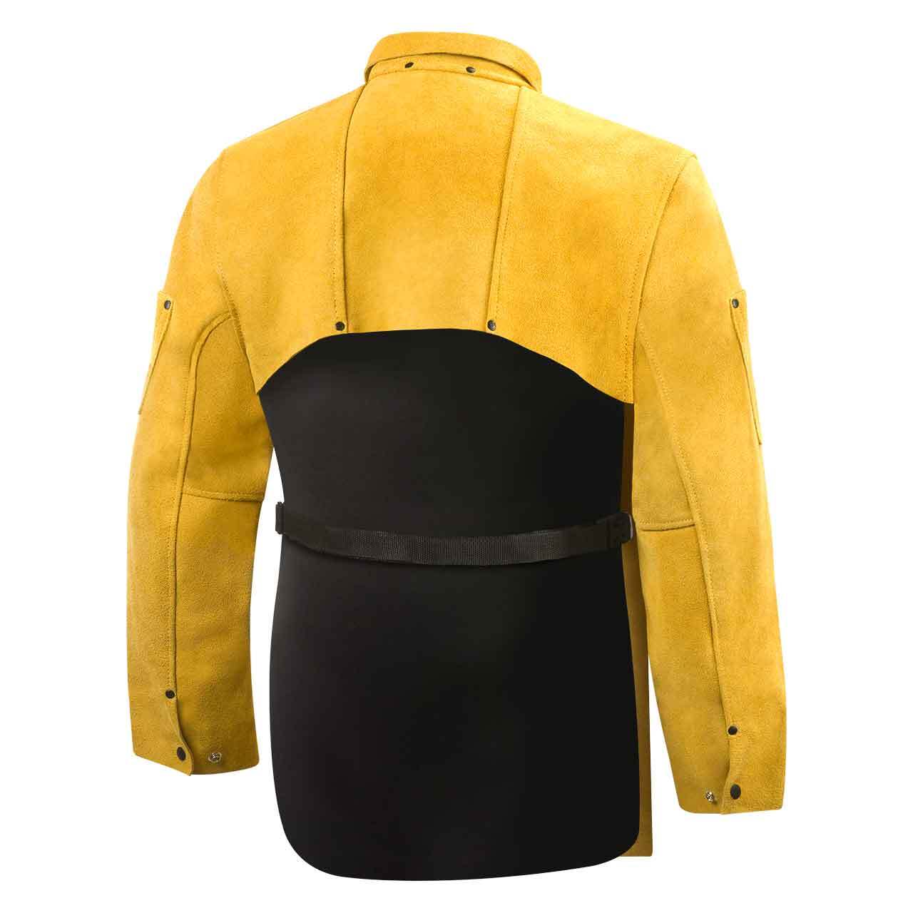 Steiner 8213-M Quality Cowhide Welding Cape Sleeves With 20" Bib Bourbon Medium