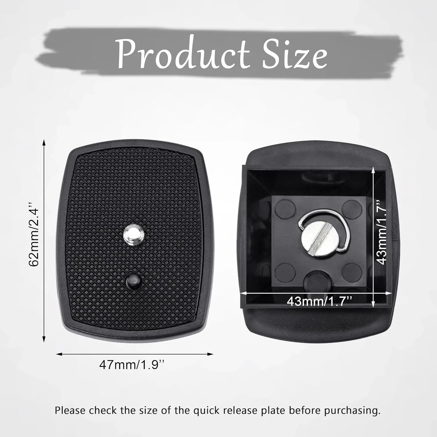 Camera Quick Release Plate, 43 Mm Tripod Quick Release Plate for Tripods and Cam