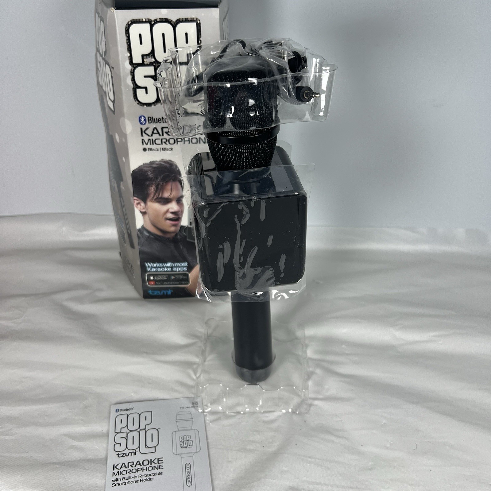 Pop Solo Karaoke Microphone & Speaker Bluetooth Smartphone Holder