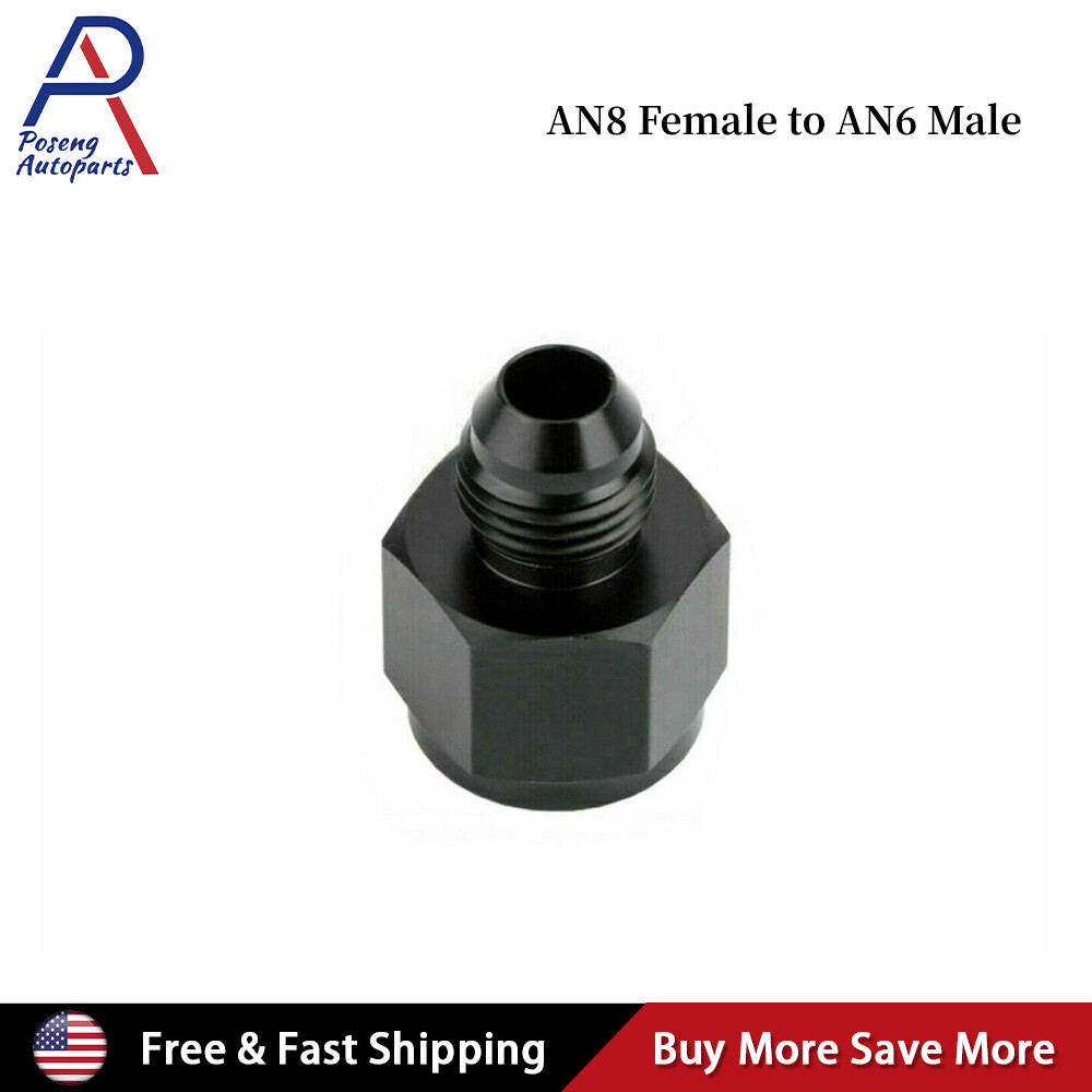 8AN Female -6AN Male AN Flare Fitting Reducer Adapter 8AN to 6AN AN6
