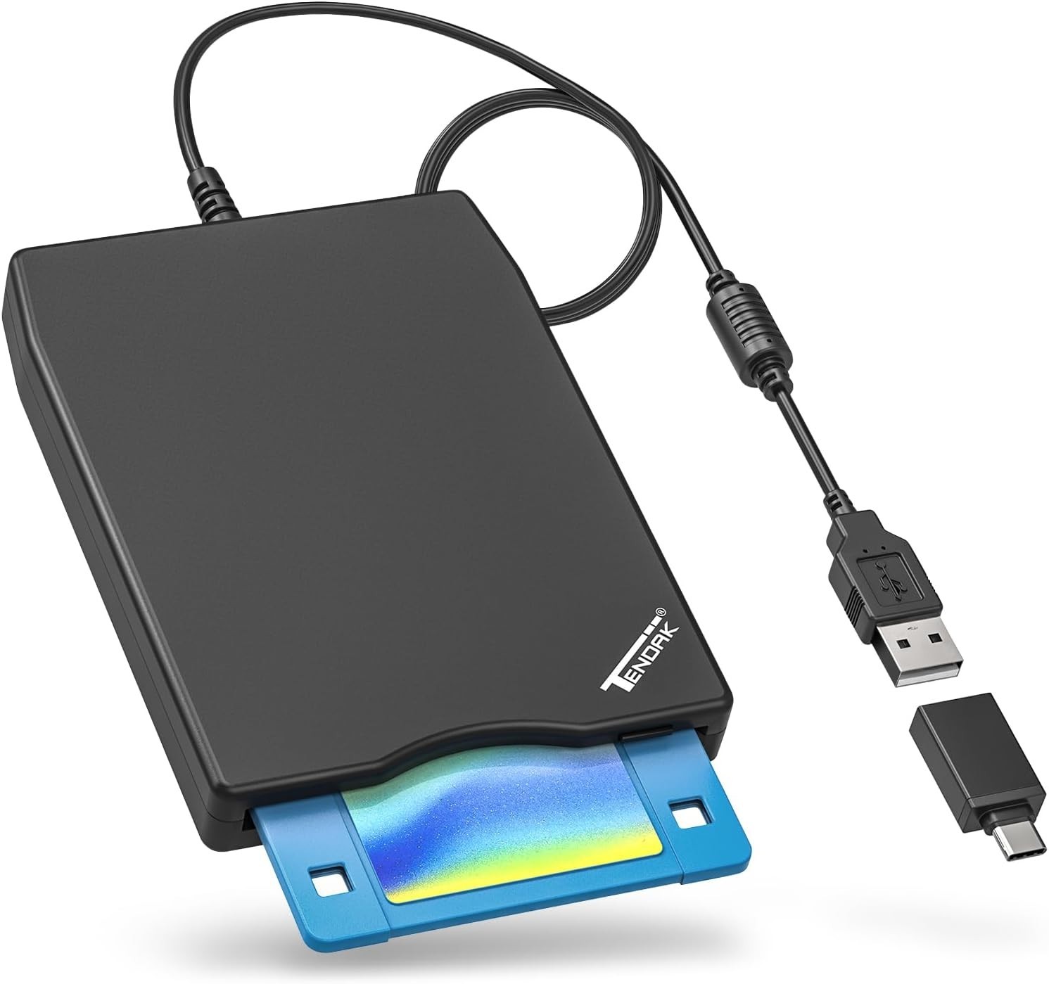 USB Floppy Disk Drive, Floppy Disk Reader 3.5 inch Portable USB External 1.44...