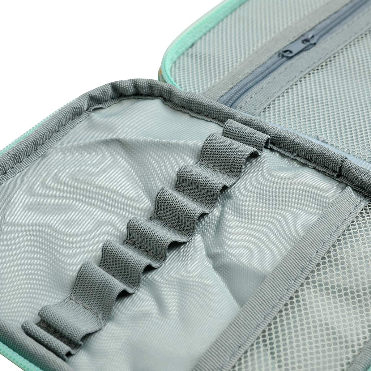 DIY Crochet Needle Case Empty, Zipper Storage Organizer Bag with Web Pockets ...