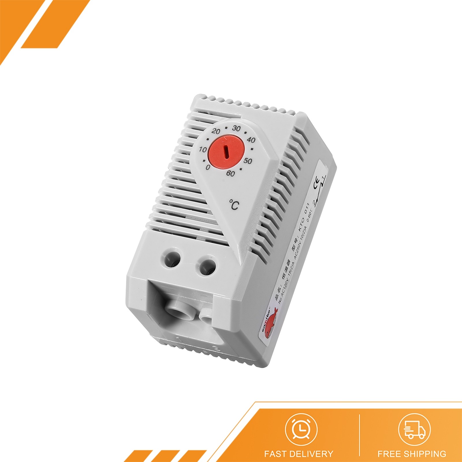 Mechanical Thermostat KTO011 0-60℃ Compact NC Temperature Controller Switch