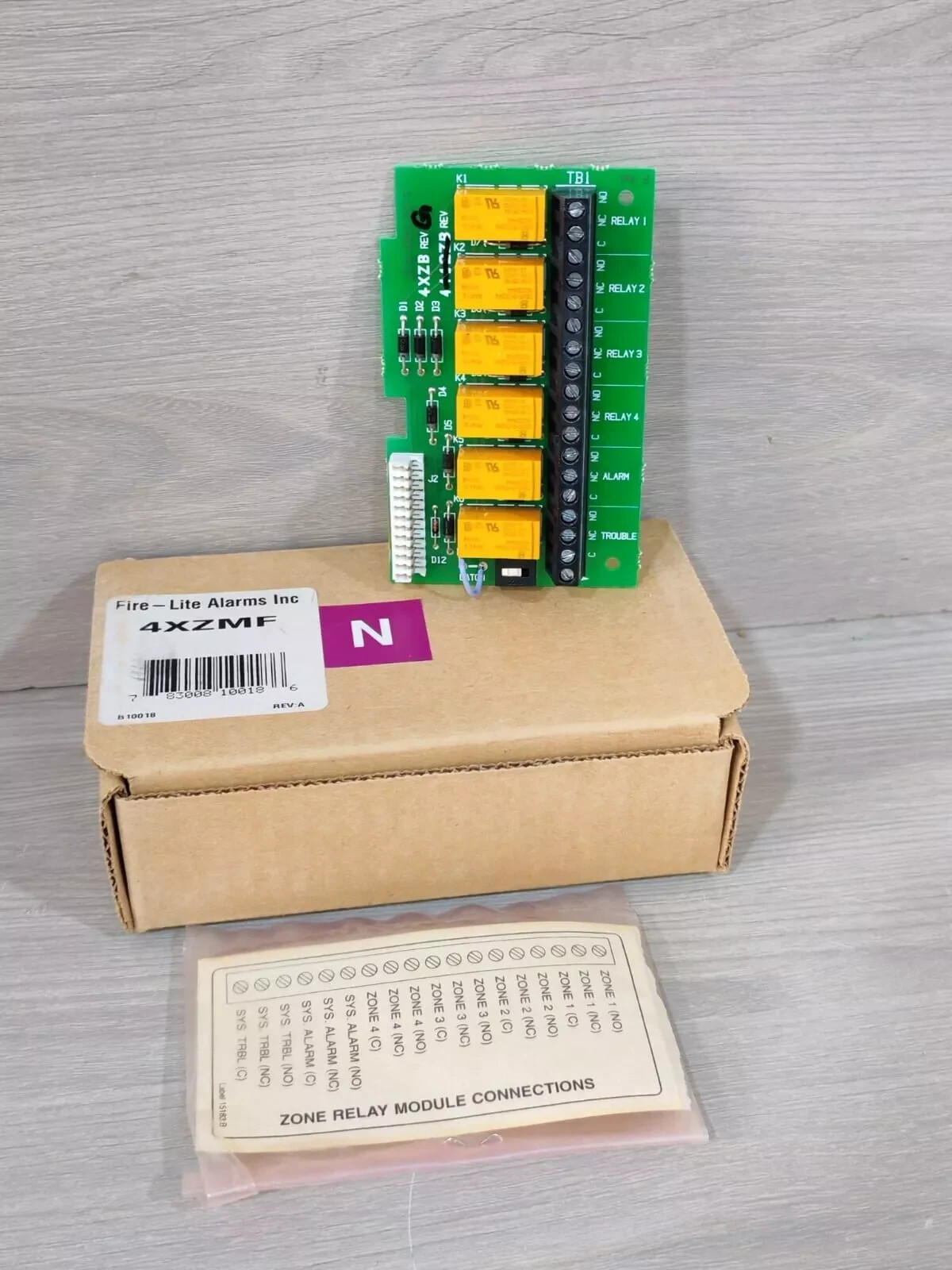 Fire-Lite 4XZMF Zone Relay Module PCB Card New Open Box Shipping Worldwide