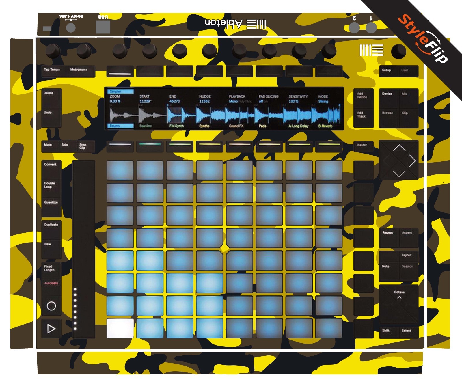 Ableton Push 2 Skin | Yellow Camo | Protective Decal | StyleFlip Skins