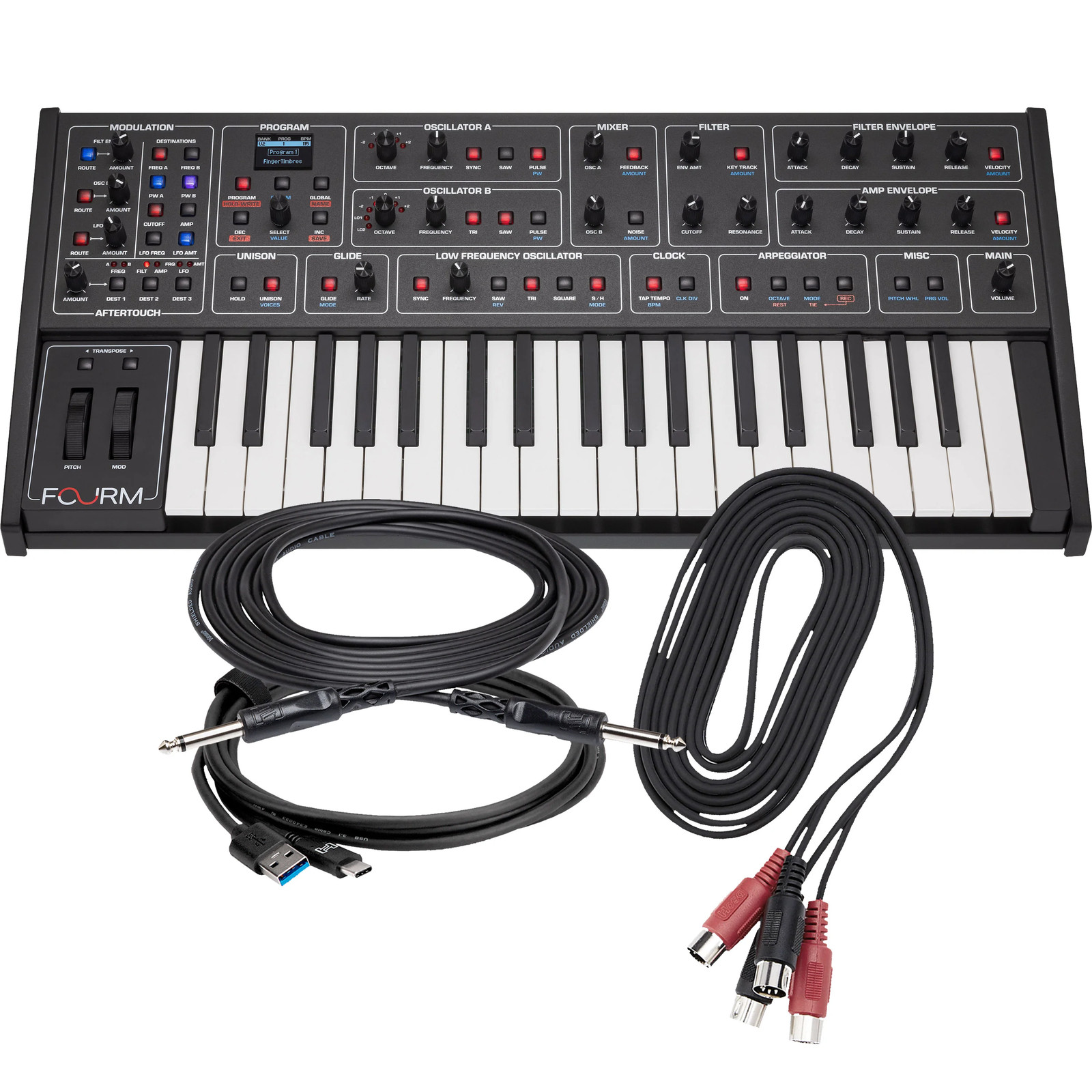 Sequential Fourm 4-Voice Polyphonic Analog Synthesizer CABLE KIT