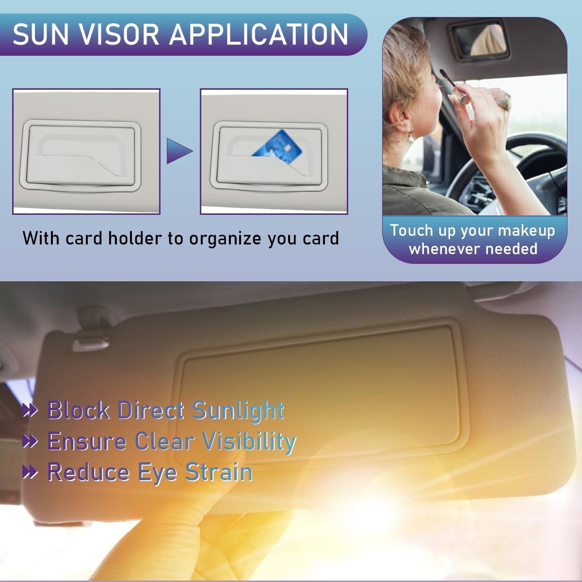 Gray Right Passenger Side Sun Visor with Mirror Fits For Chevy CRUZE 2017 2018