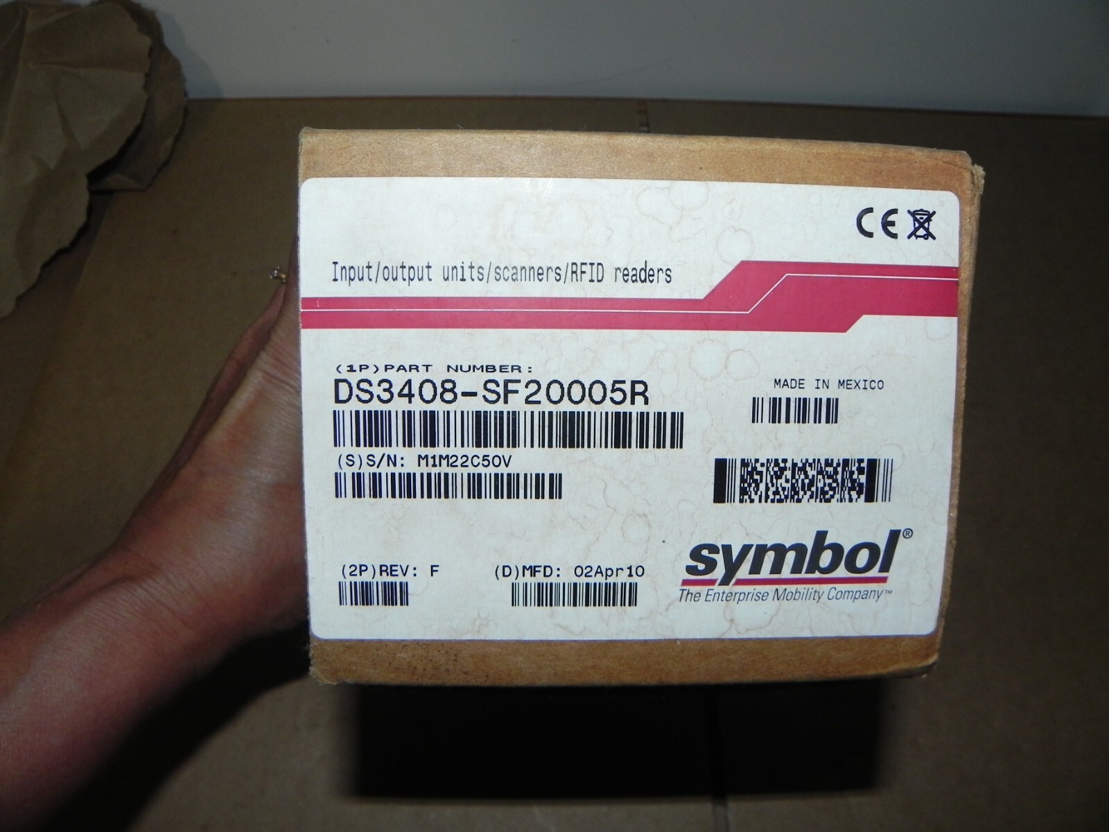 Symbol Bar Code Scanner DS3408-SF20005R, In Box with instruction, No Cord