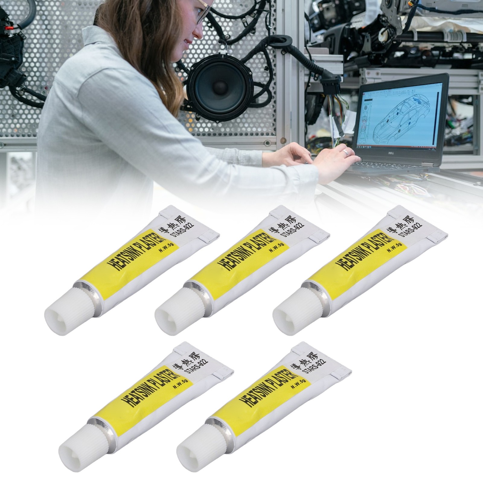 5PCS CPU Thermal Paste High Conductivity For 3D Printers White