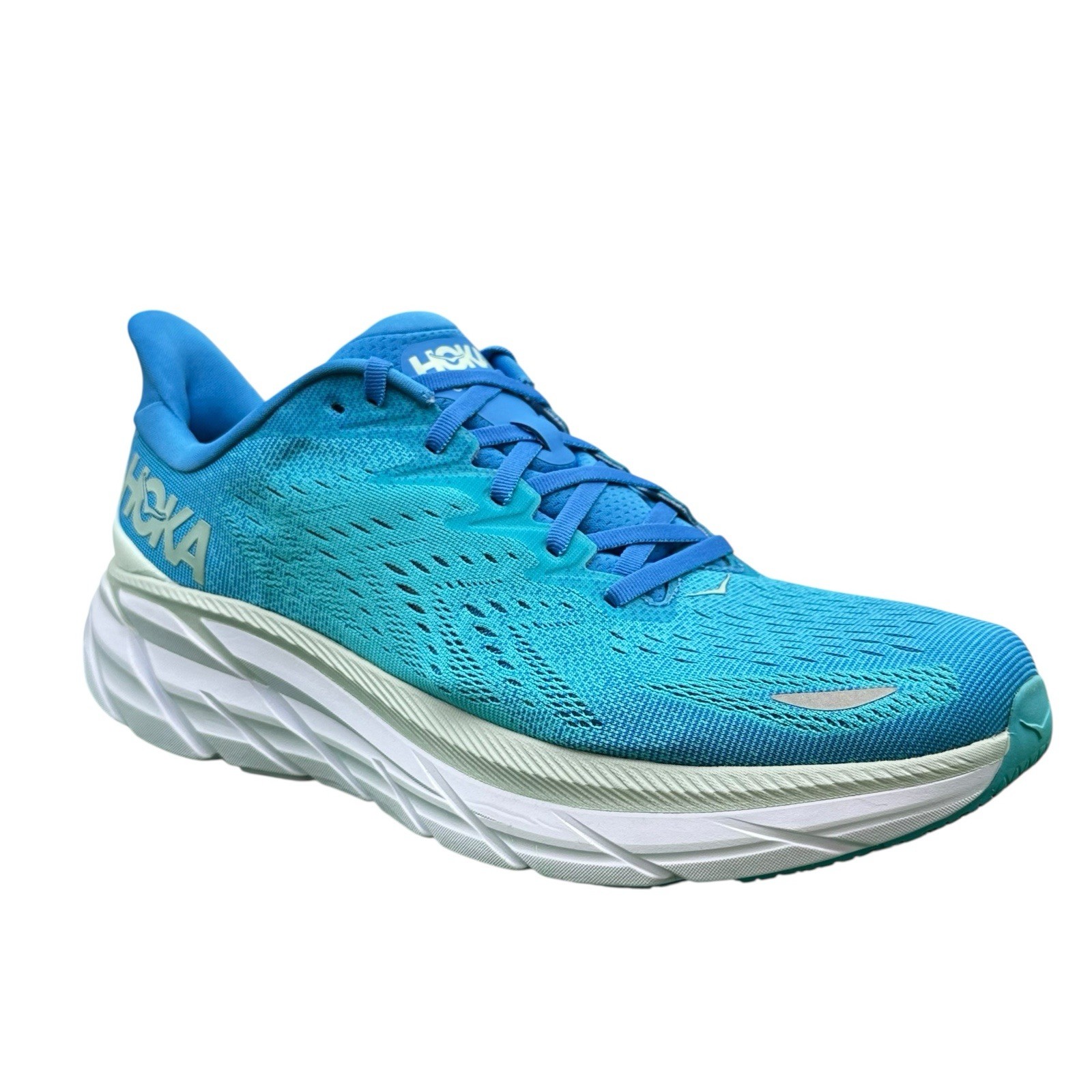 Men's 11 D - Hoka One One Clifton 8 Ibiza Blue Running Shoes 1119393-IBSB NEW
