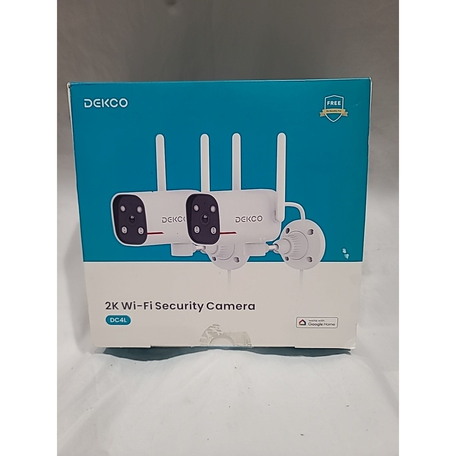 DEKCO DC4L 180-degree Pan Wired Outdoor Security Cameras, 2-pack