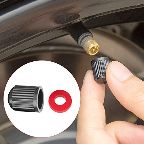 150 Packs Tire Valve Caps, Plastic Valve Stem Caps with O Rubber Ring,