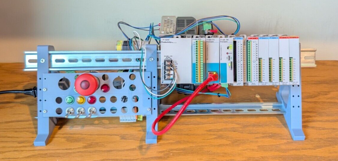PLC Trainer DIN Rail Stand: Allen-Bradley/Siemens/Omron/Mitsubishi/Schneider/ABB