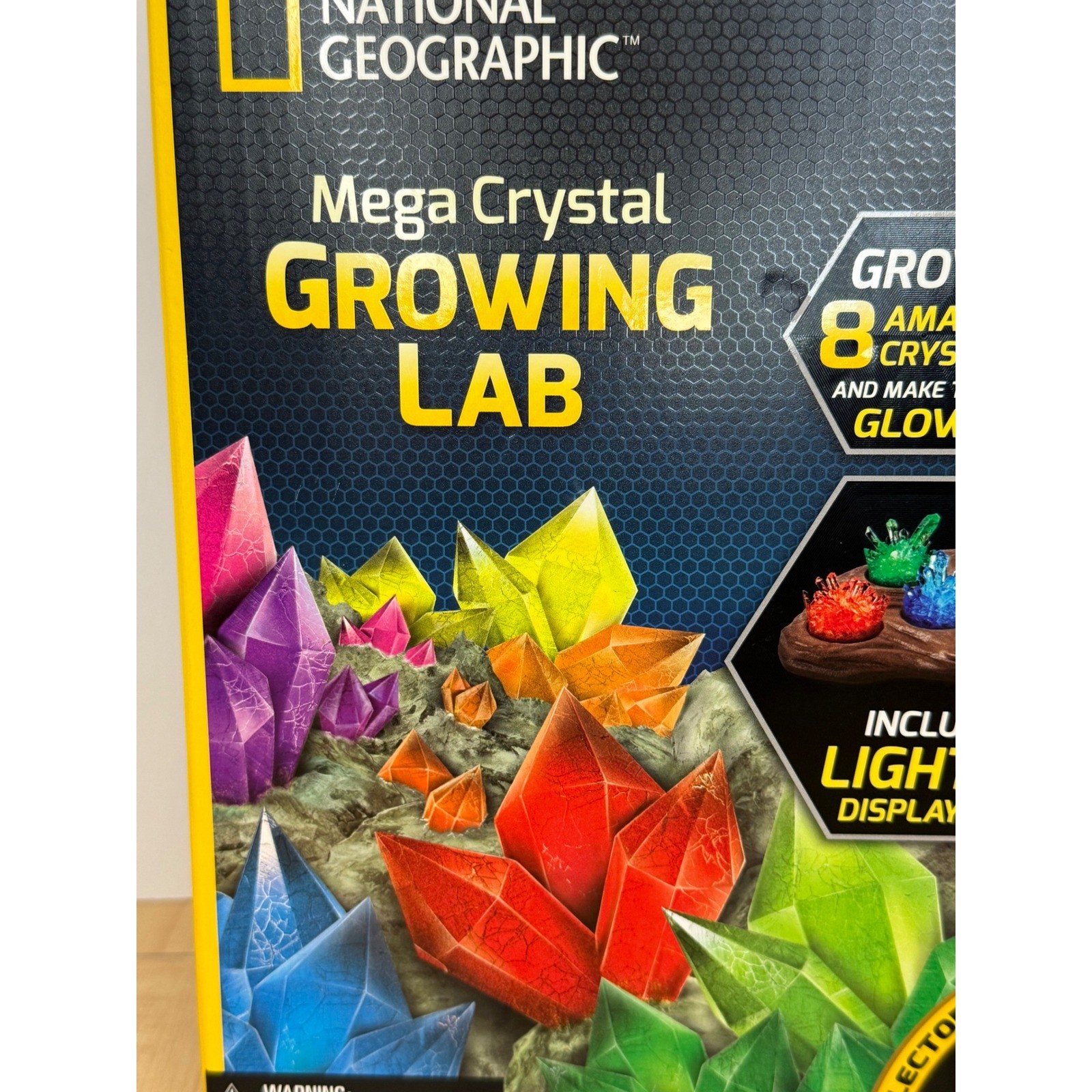National Geographic Mega Crystal Growing Lab STEM Kit with Light Up Display Base