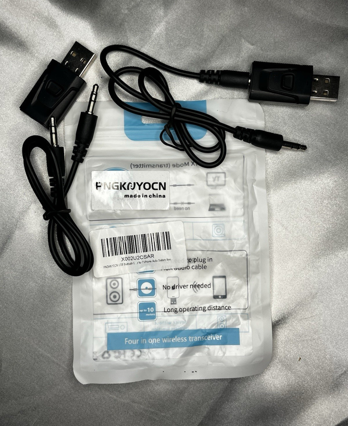 (2)  PNGKJYOCN Bluetooth 5.0 Audio Adapter TX/RX USB 3.5mm Model X002U2CSAR