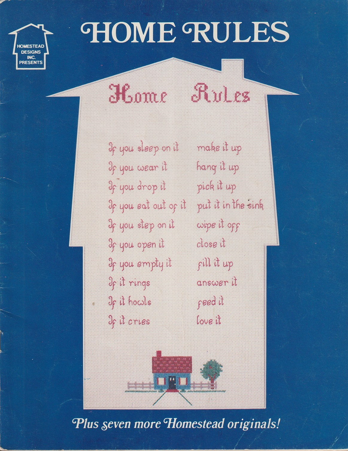 Home Rules - CROSS STITCH PATTERN - School Rules - 8 Designs - Homestead Designs