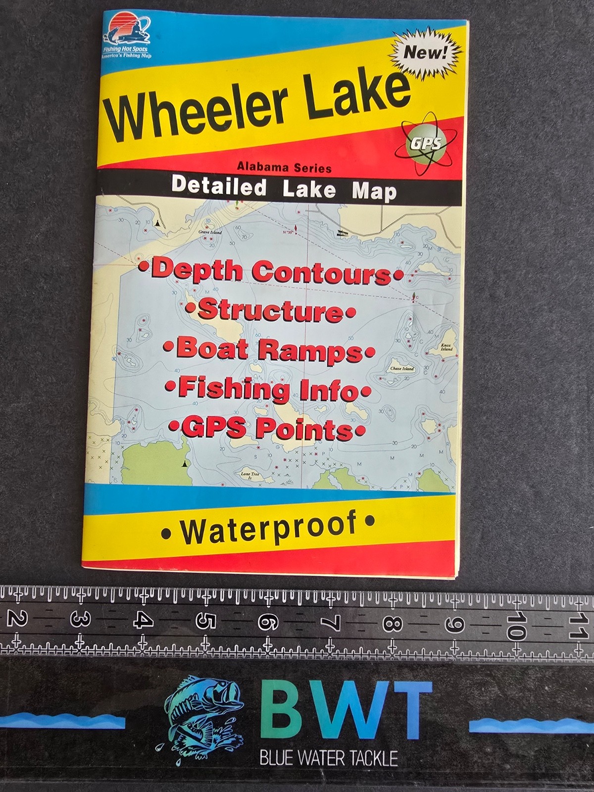Lake Wheeler - Lake Map *New* Fishing and Lake House Map Decor