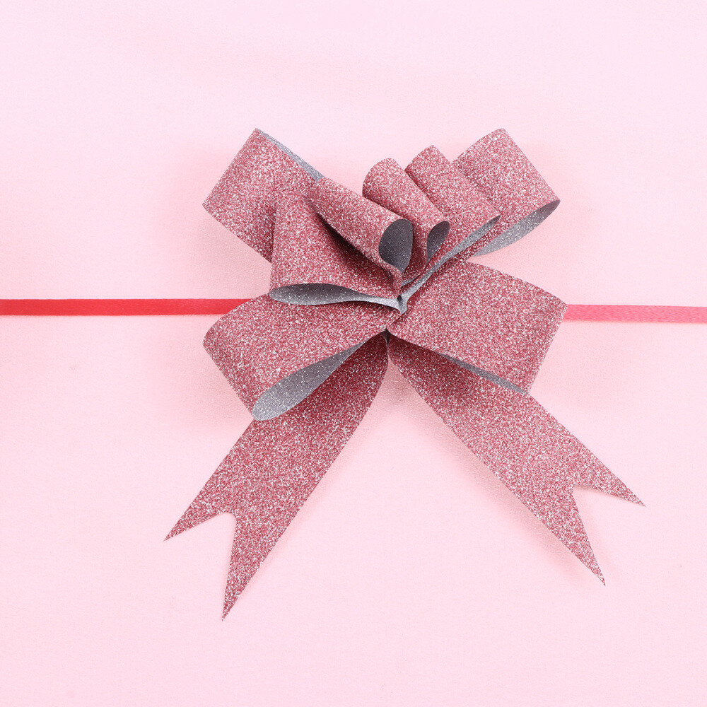 100PCS Pull Bows Gift Wrapping Bows Wreath Bows Metallic Gift Bows