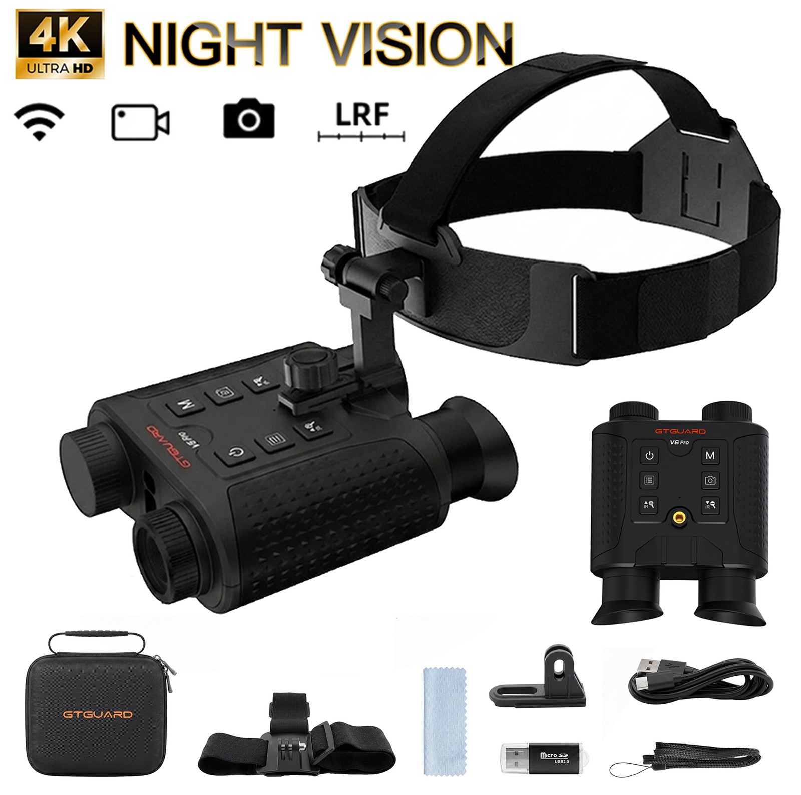 GTGUARD V6 PRO Infrared Night Vision Goggles Binoculars Rangefinder Telescope US