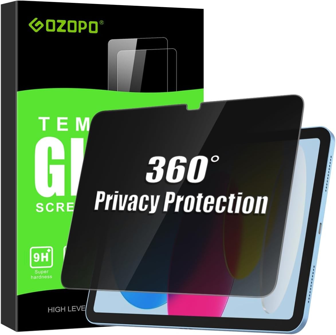 360° Privacy Screen Protector for iPad A16 11th /10th Gen (1-Pack)