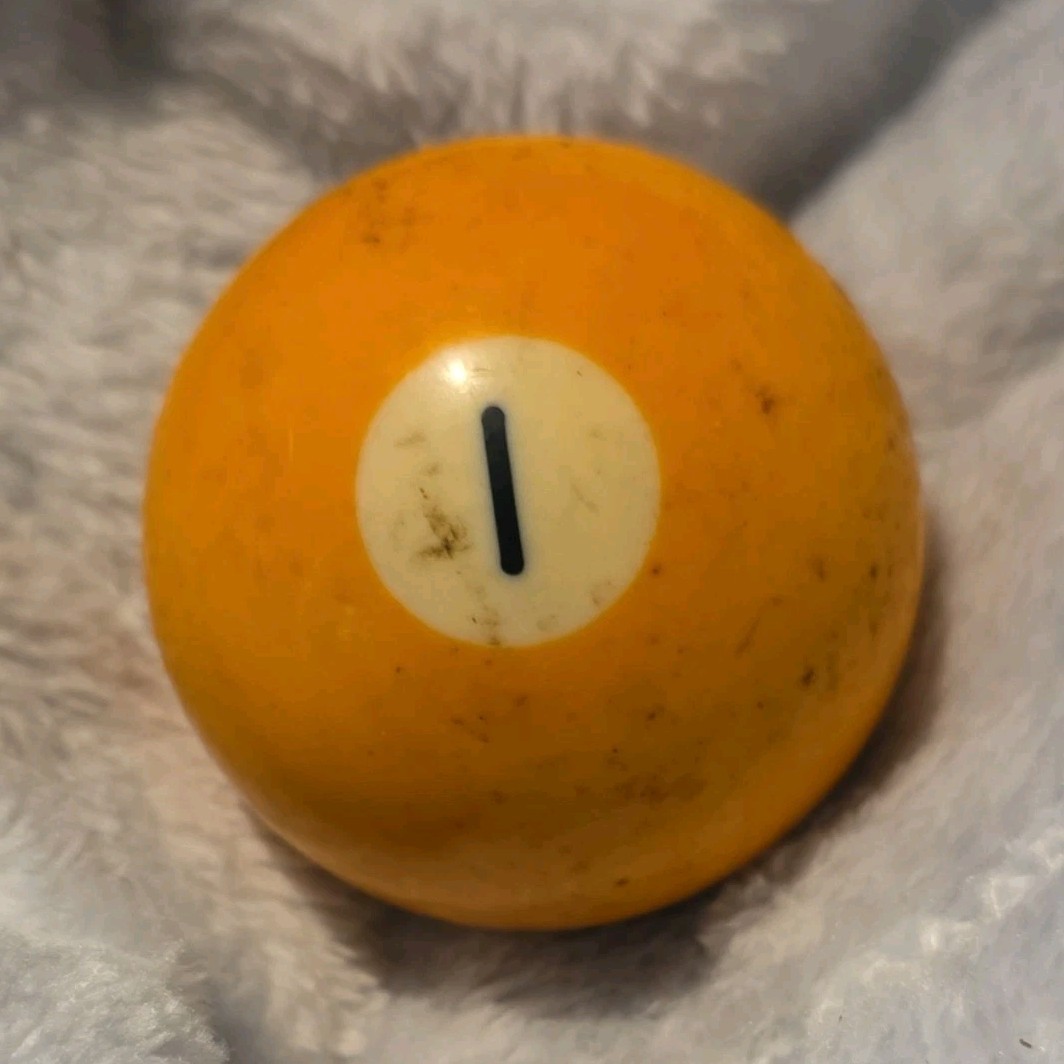 No. 1 Solid Orange Pool Ball Billiard Replacement Cue Ball Set Accessory