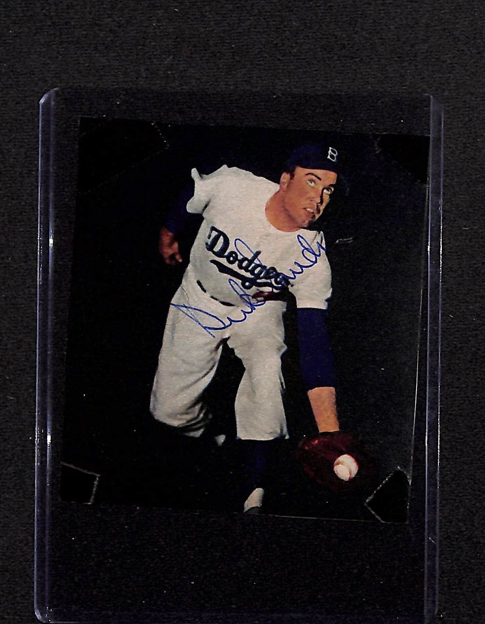 Duke Snider Signed Newspaper Photo Clipping Auto