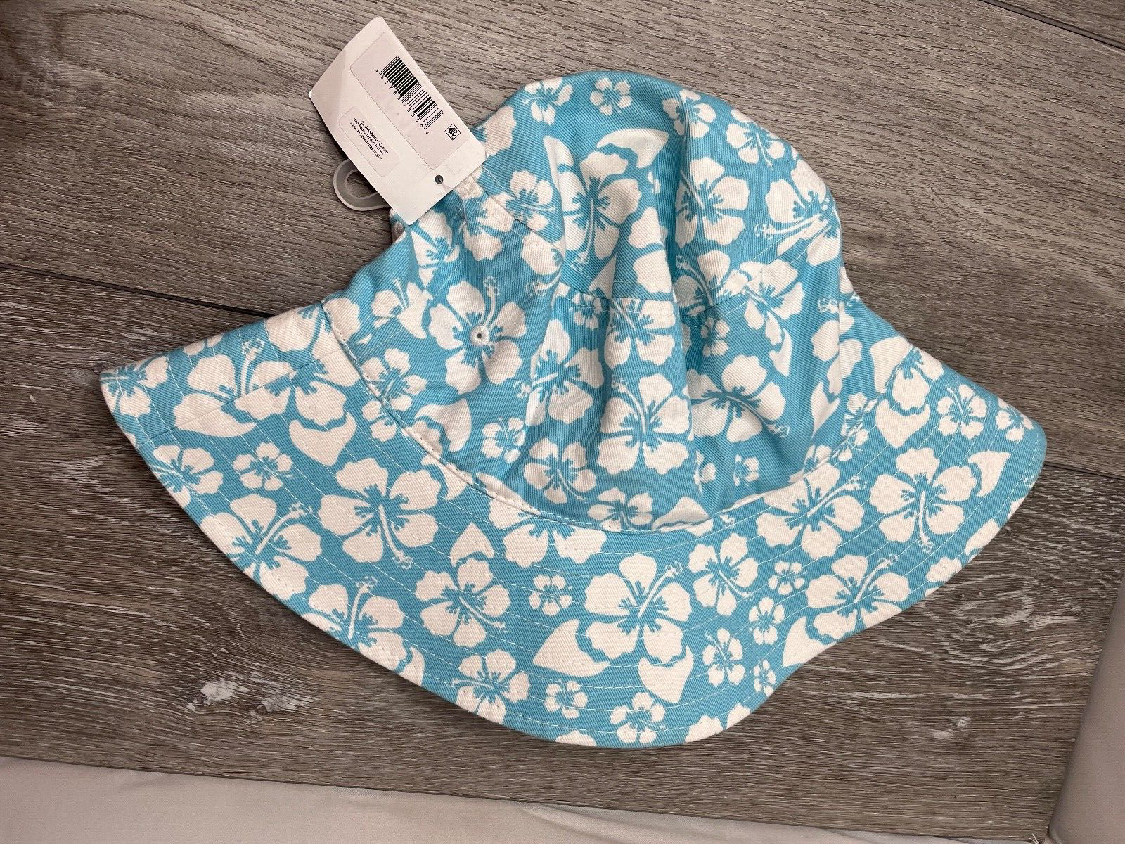 Concept One Womens Hibiscus Floral Print Bucket Hat, Blue OS