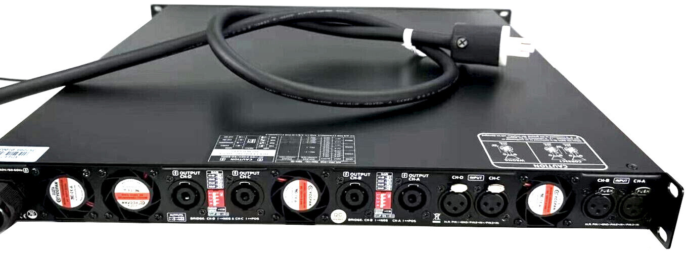 Admark AD442 Pro Power Amplifier One Space Rack-Mountable 4200W x 4 @ 8-Ohm AMP.