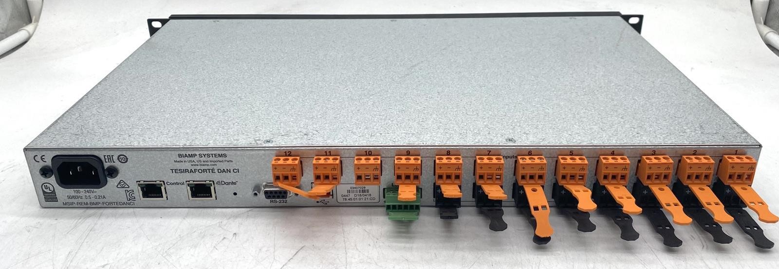 BIAMP TESIRA FORTE DAN CI CONFERENCE DIGITAL AUDIO SIGNAL PROCESSOR
