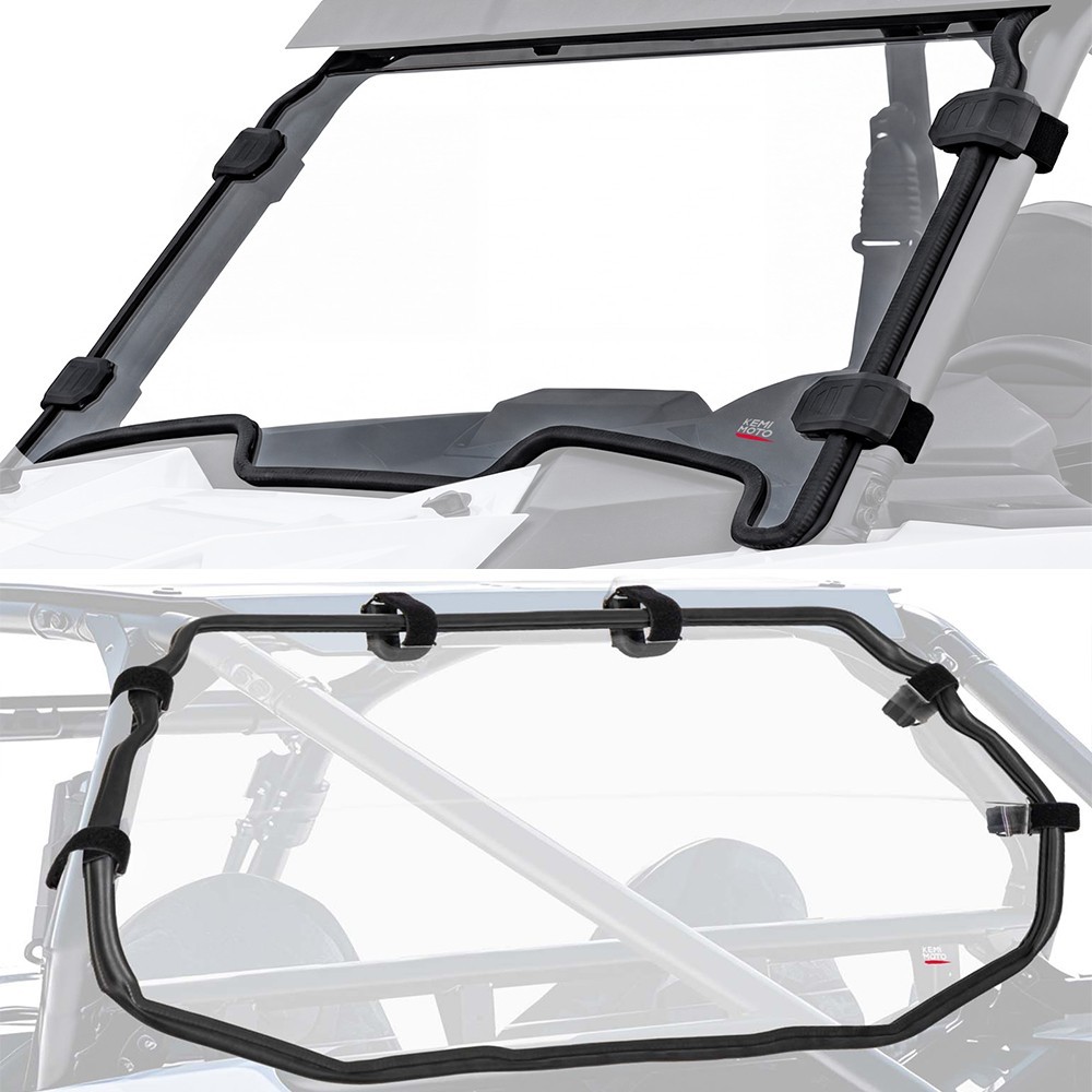 KEMIMOTO Front + Rear Windshield For 2021+ Polaris RZR Trail 900/ S 900/ S 1000