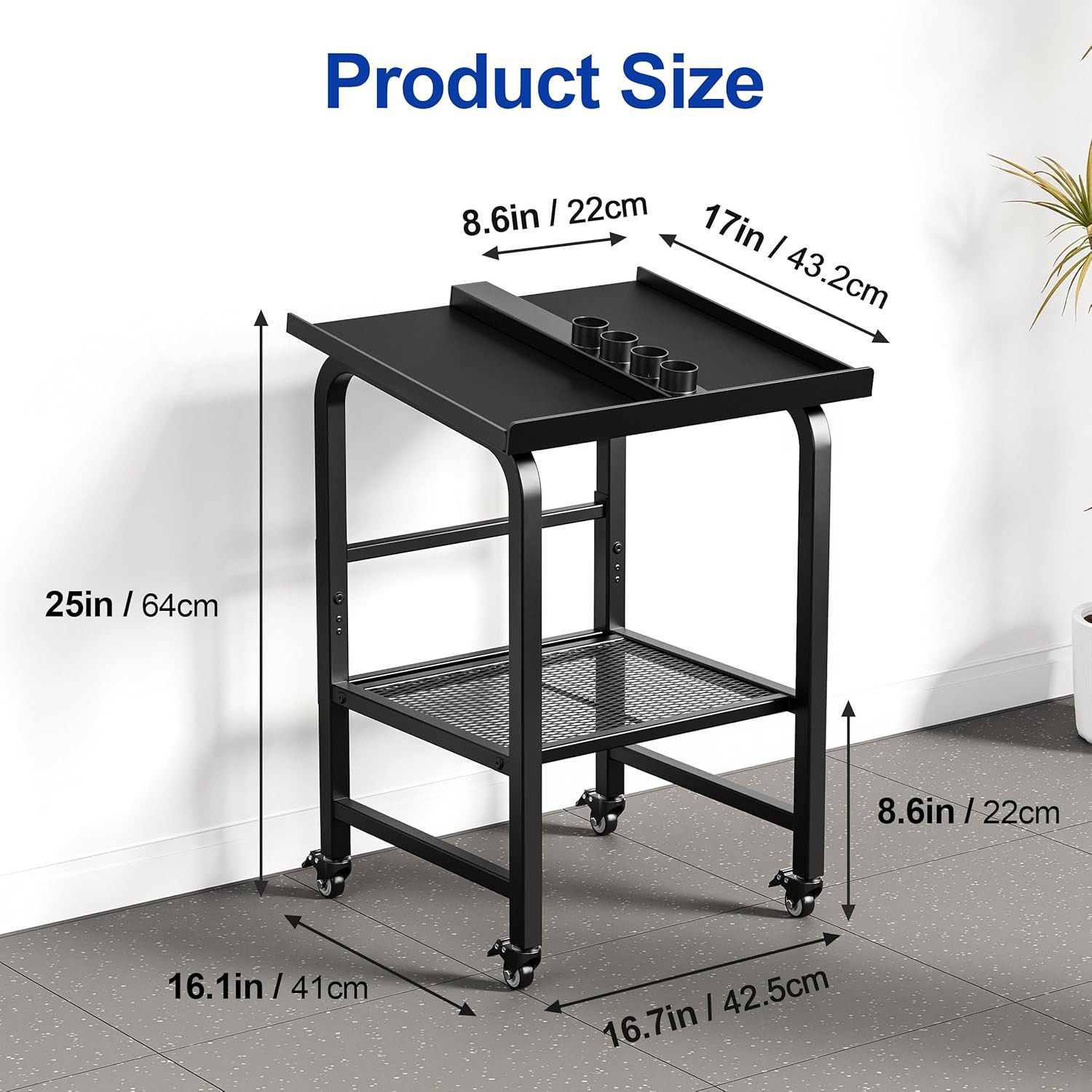 Adjustable Dumbbell Rack with Wheels, 500 lbs Capacity (Rack Only)