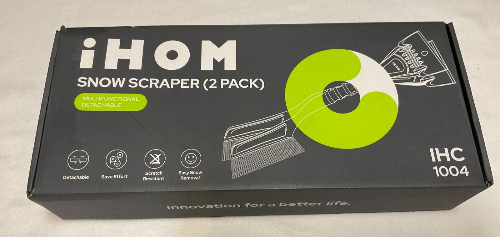 2-Pack: iHOM Snow Brush and Ice Scrapers. Never Used.