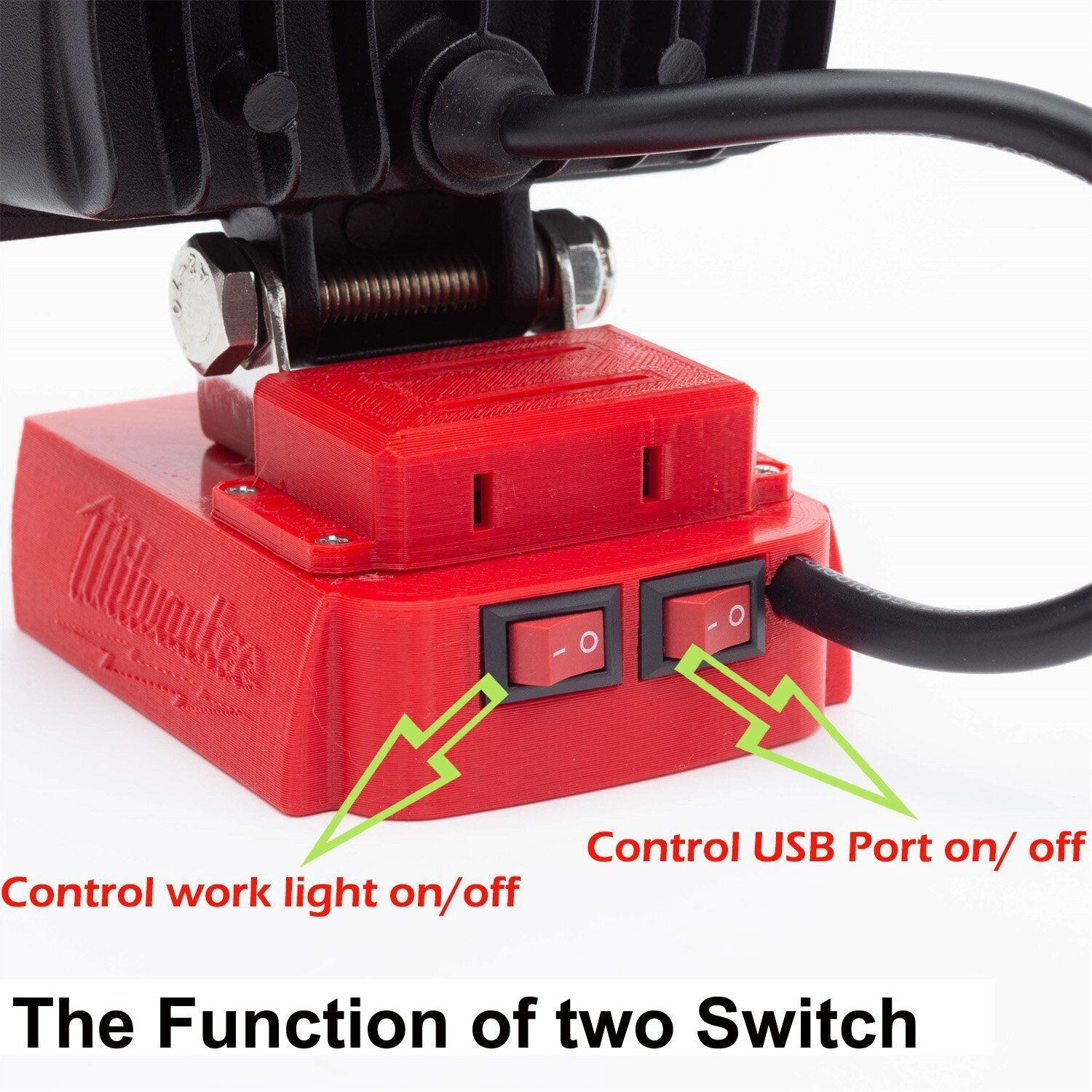 2PCS Wireless LED Work Light for Milwaukee M18 18V Battery Cordless Outdoor Lamp