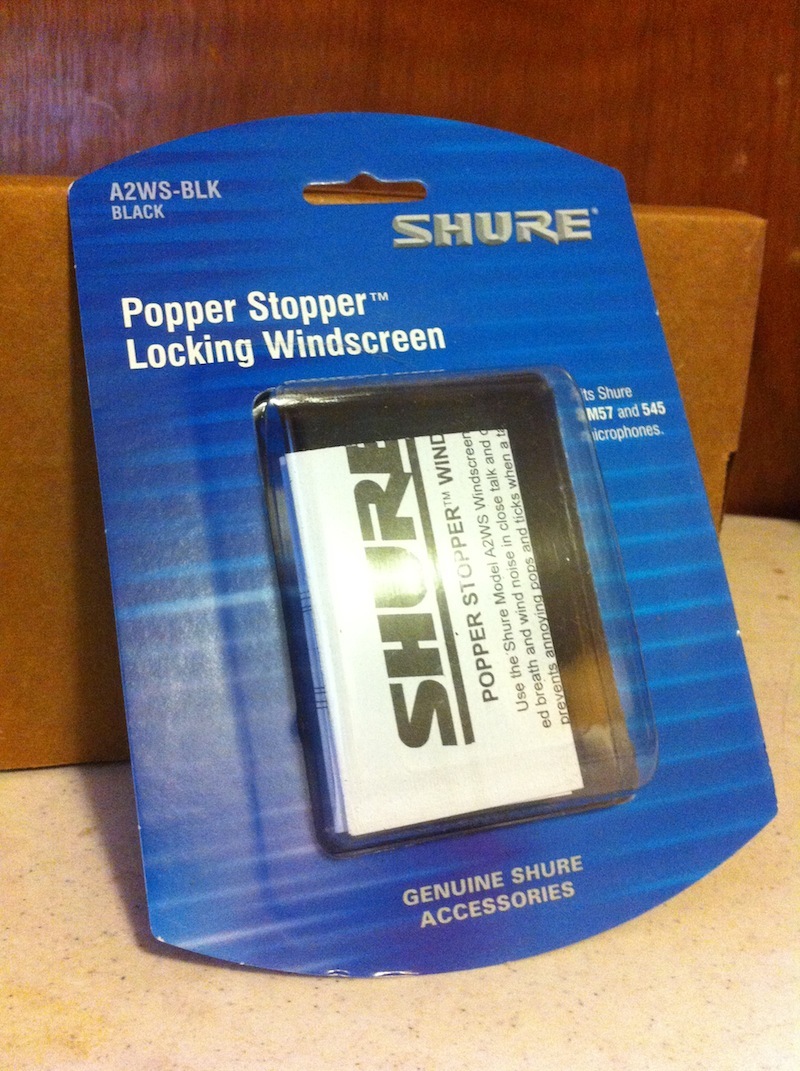 NEW Shure A2WS-BLK Black Windscreen for SM57 Microphones - SHIPS FREE!
