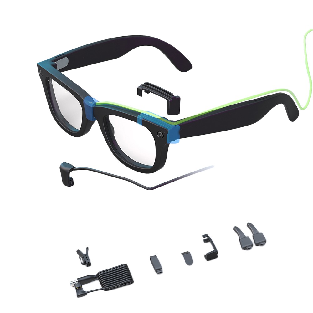 For Meta Smart Glasses Charging Cable 1.5m Gold Pogo Pin Magnetic Lens Cover