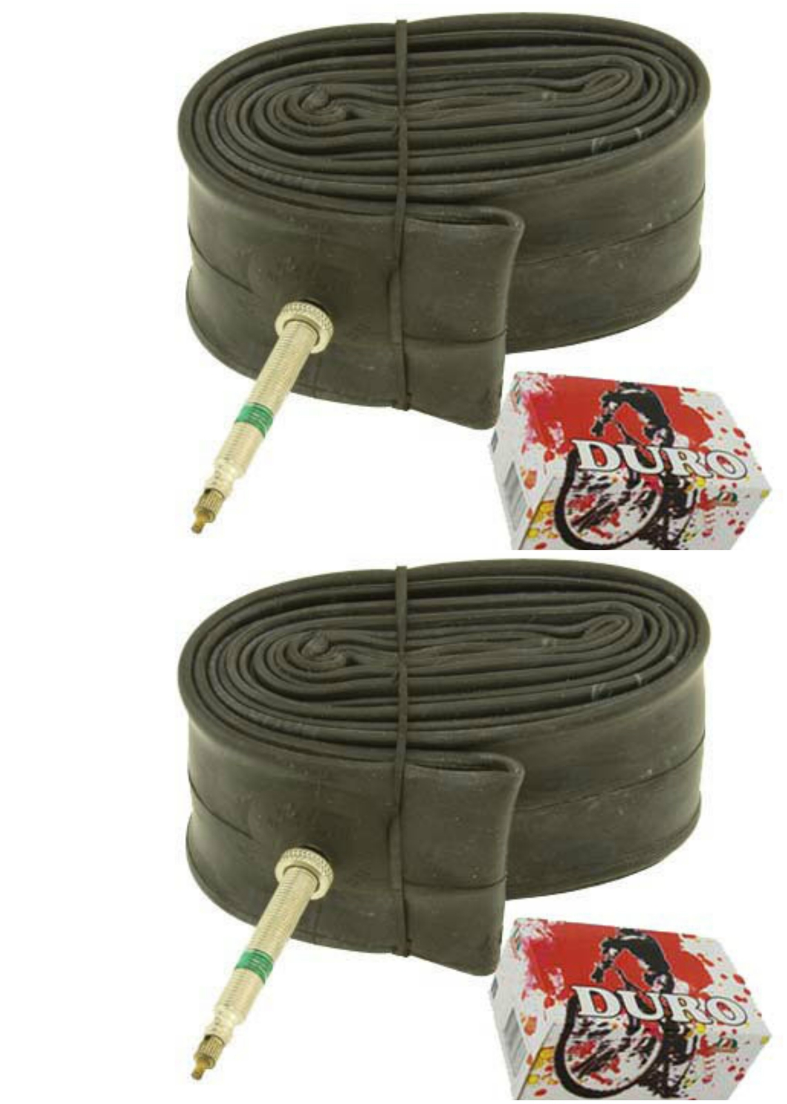Two Bike Tube Duro 26 x 1.75/2.125 48mm Standard Presta/Valve.