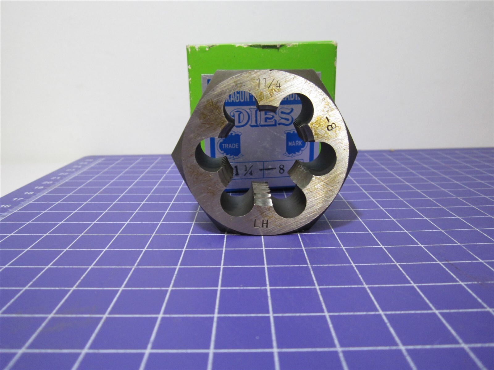 1-1/4-8 LH Hexagon Rethreading Die New