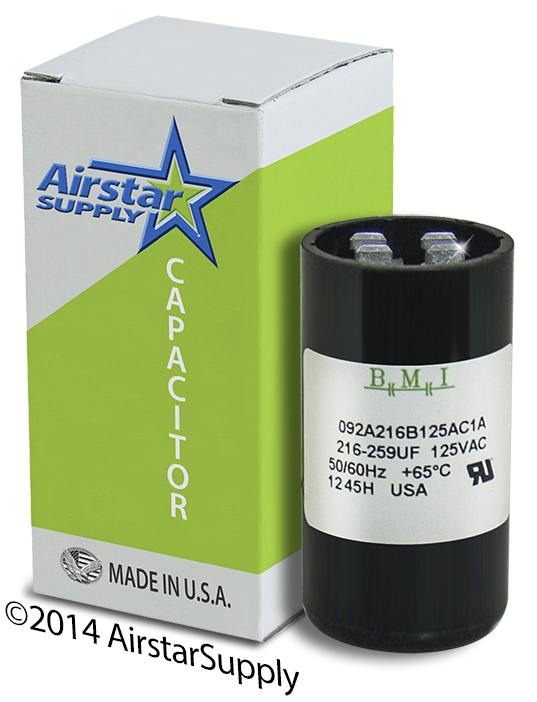 USA Start Capacitor 216-259 MFD uf 110 - 125 V Round AC Electric Motor vac volt