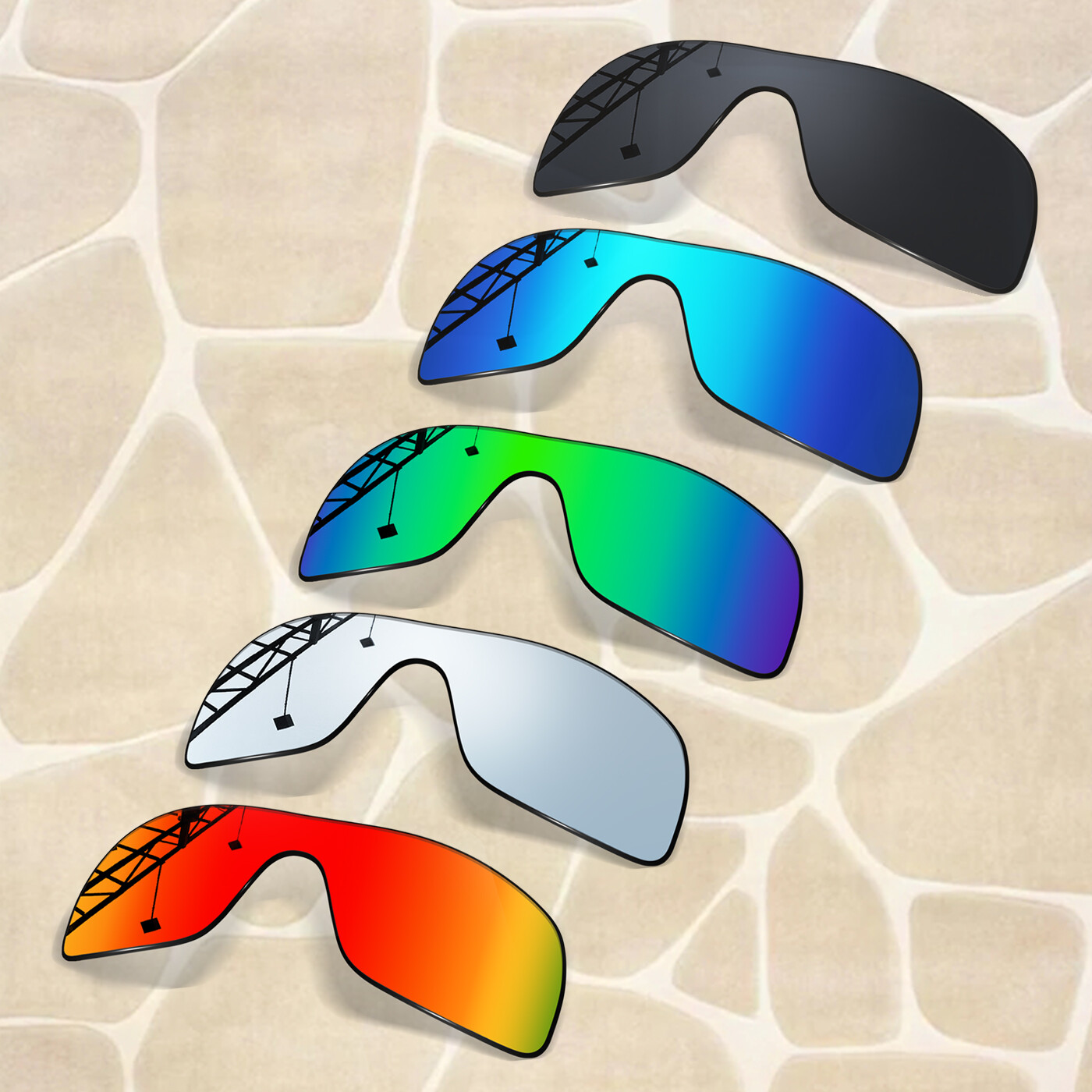 Anti-Scratch Polarized Replacement Lenses for Oakley Ridgeline OO9419 Sunglasses
