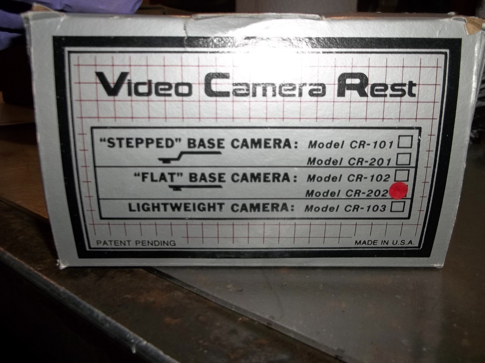 NEW IN BOX VDO-PAK VIDEO CAMERA REST CR-202 "FLAT" BASE CAMERA (883)
