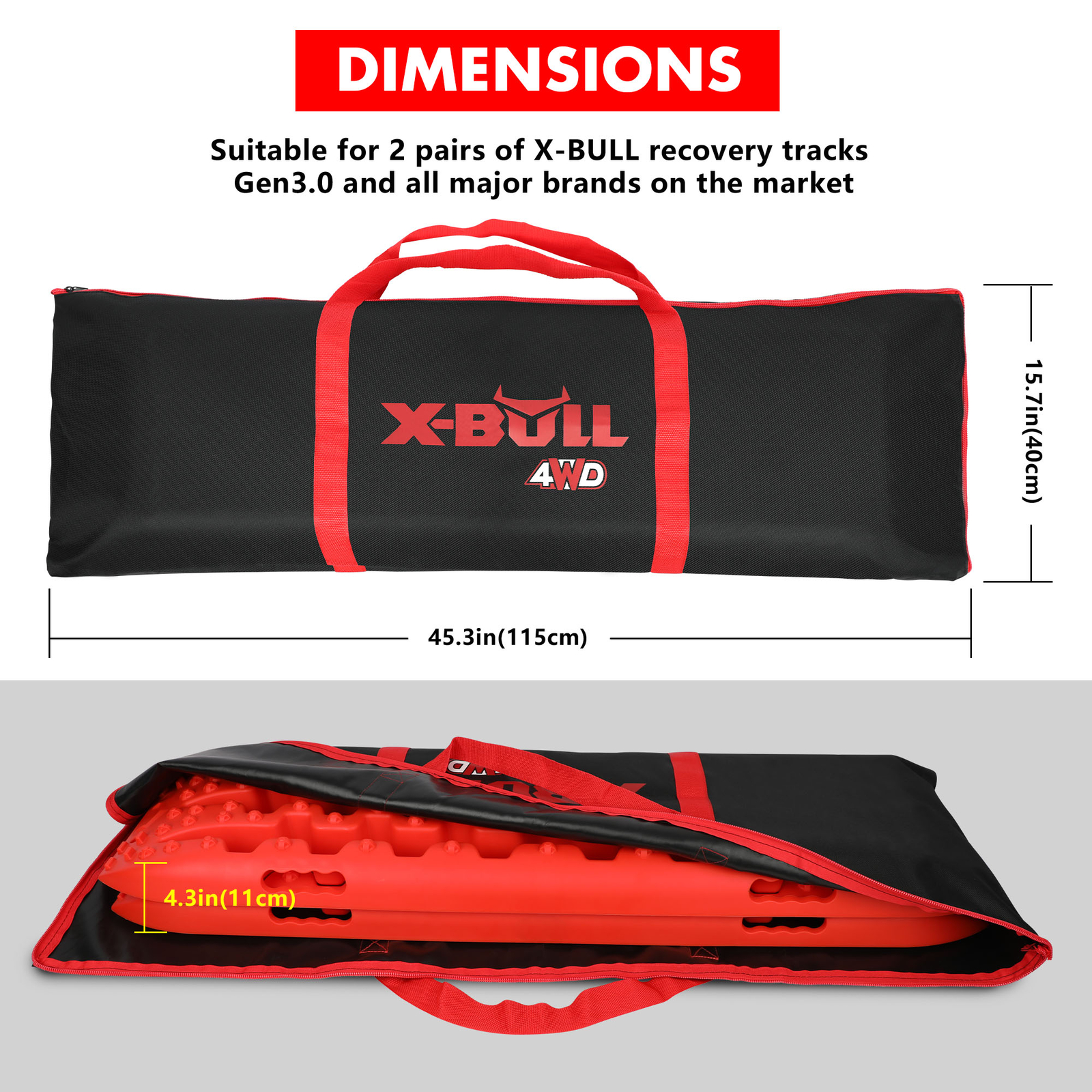 X-BULL GEN3.0 Traction Board Carrying Bag for Sand Mud Snow Recovery Tracks 4WD